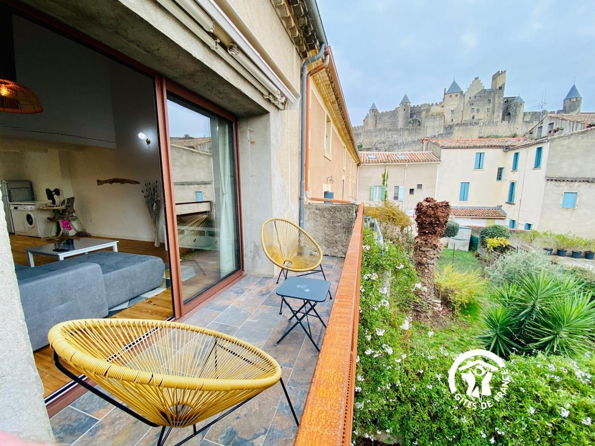 Loft Cocon Climatise - Imprenable Vue Sur Le Chateau Comtal Carcassonne Exterior foto